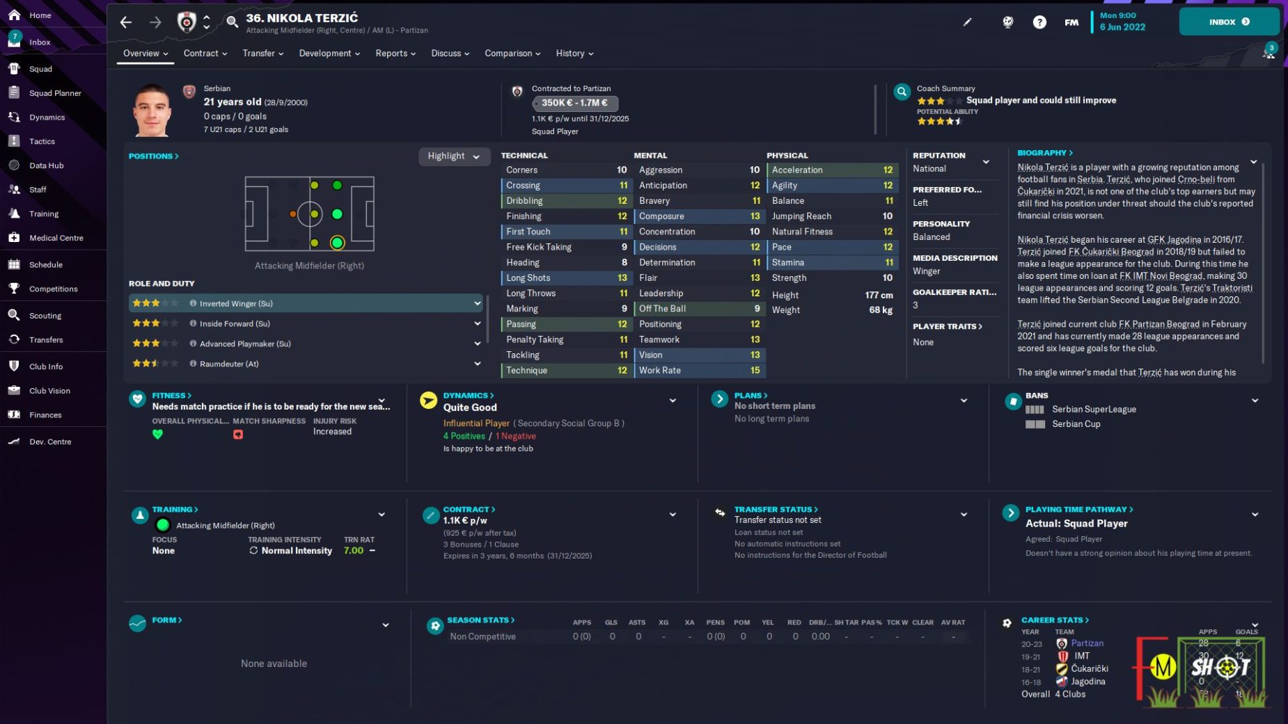 nikola terzic football manager
