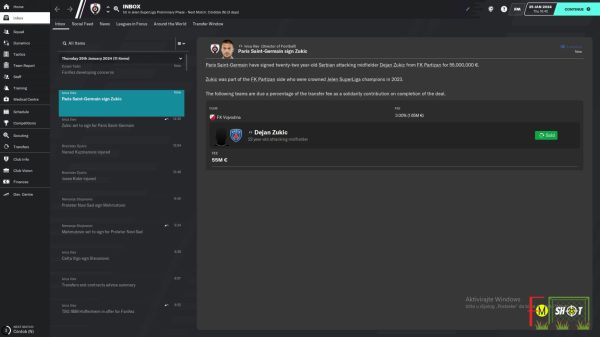 partizan psg transfer of palyer fm 2021